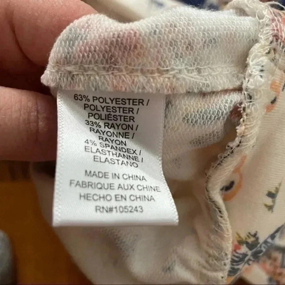 Bobeau Brandy Water Lily French Terry Hoodie Medium - Picture 6 of 7